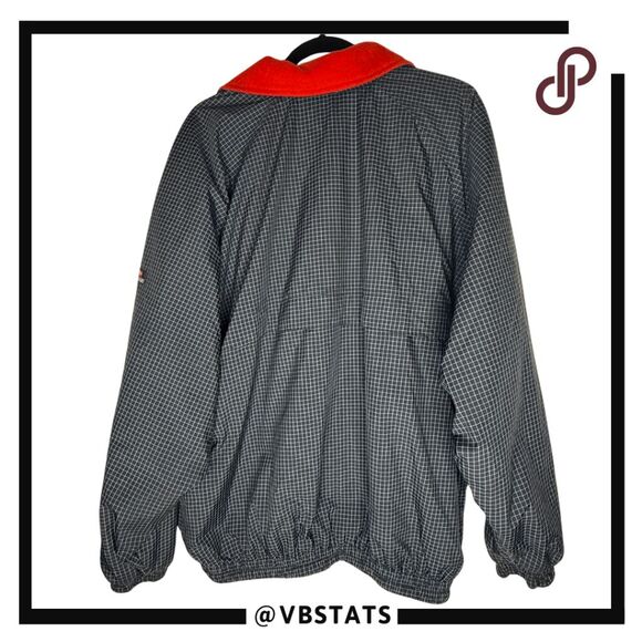 Helly Hansen Men's Plaid‎ Match Race Reversible Full Zip Jacket Blue Red Large - Picture 2 of 9